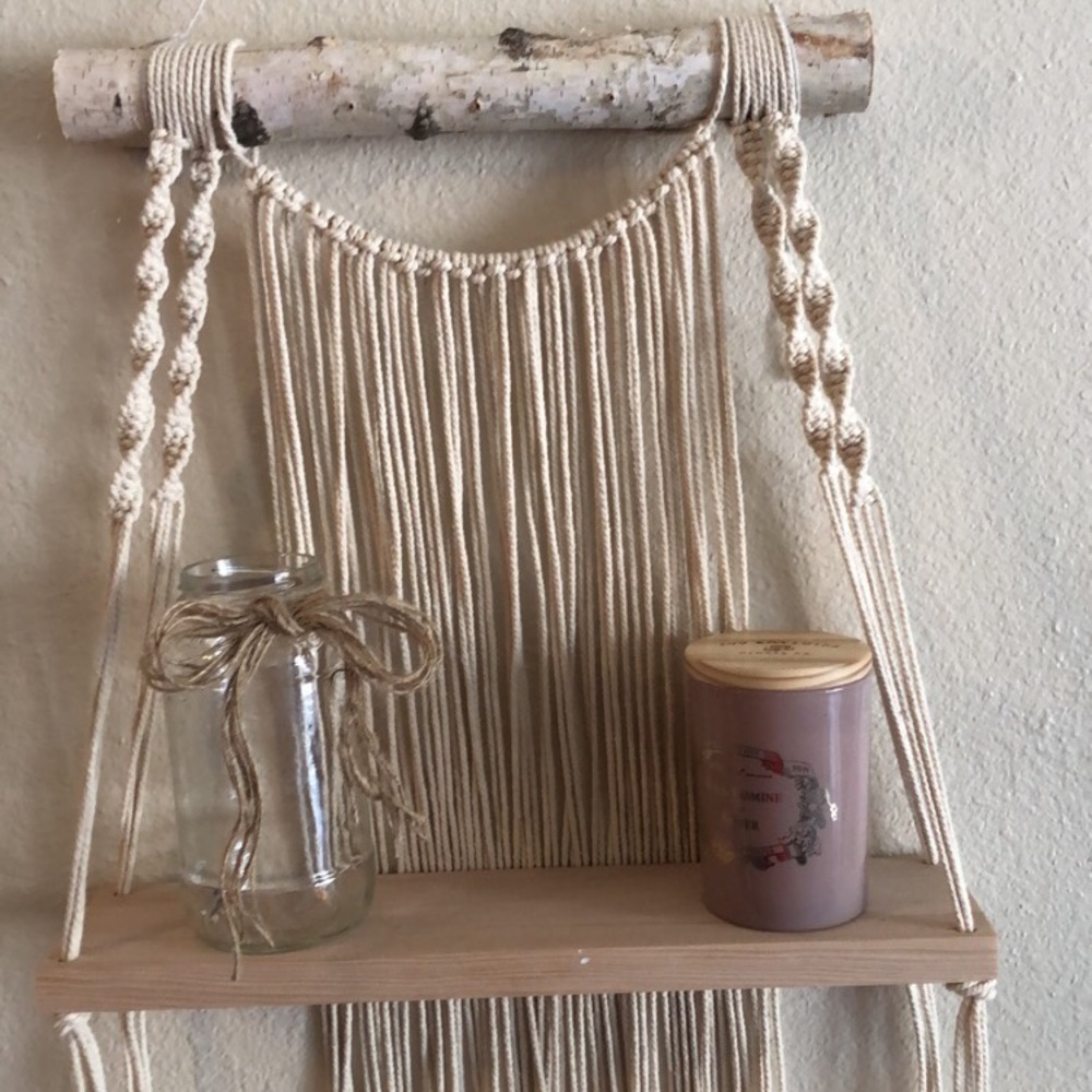 Macrame shelf